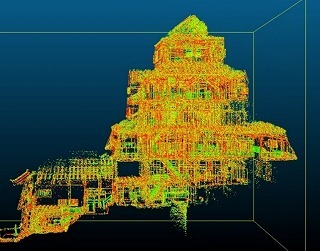 国宝、松江城天守閣の3次元構造モデル