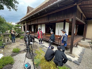 「伊賀越えVR（甘南備山編）」の撮影風景