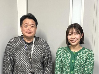 株式会社SOCRAの  代表取締役　津村　宏臣さんと総務部　大原　真菜美さん